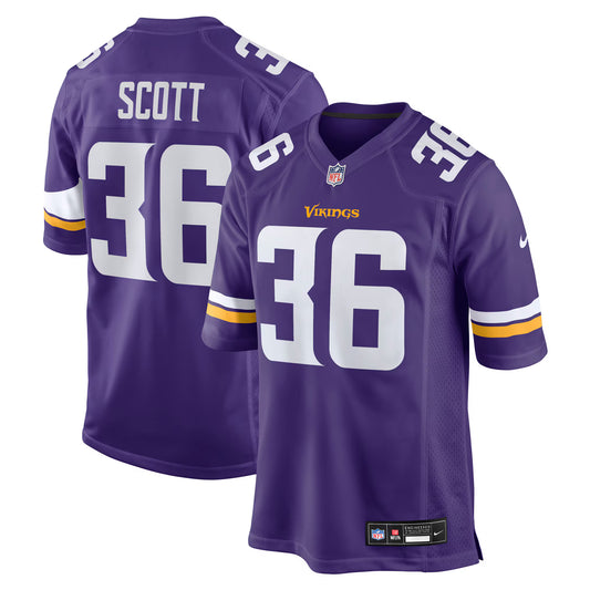 Minnesota Vikings Zavier Scott Purple Team Game Jersey