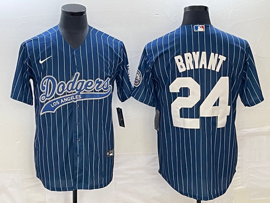 Men's Los Angeles Dodgers Kobe Bryant #24 Blue Player jersey Joint Edition