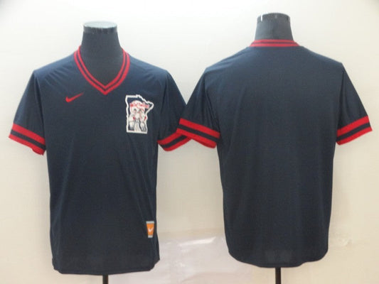 Men's Minnesota Twins Navy Replica Blank jersey