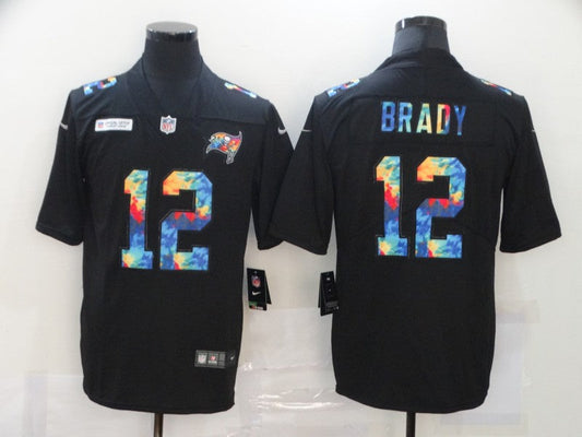 Men's Tampa Bay Buccaneers Tom Brady #12 Black Game Player Jersey1