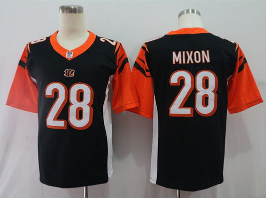 Men's Cincinnati Bengals Joe Mixon #28 Black Game Jersey1