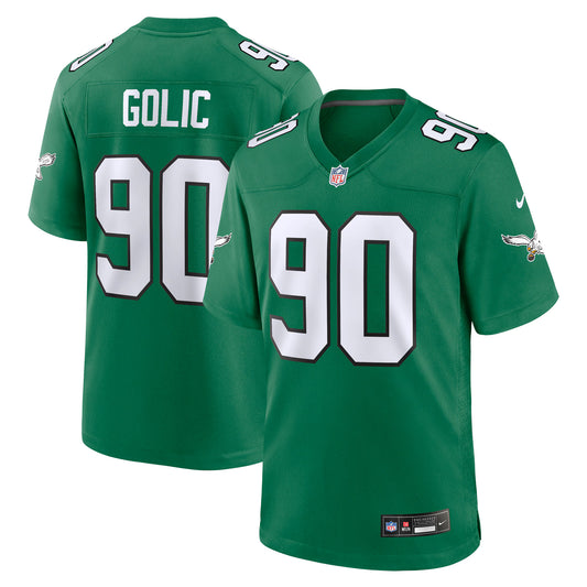 Philadelphia Eagles Mike Golic Kelly Green Retired Player Alternate Game Jersey