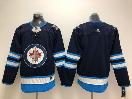 Men's Winnipeg Jets Blue Breakaway Home Blank Jersey1