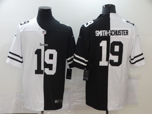 Men's Pittsburgh Steelers JuJu Smith-Schuster #19 Black/White Game jersey