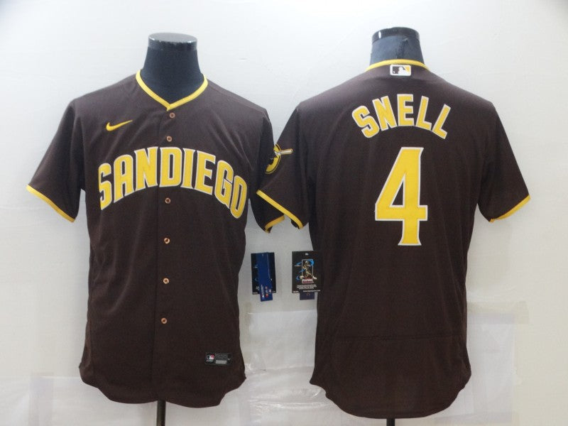 Men's San Diego Padres Wil Myers #4 Brown Player Stitched jersey