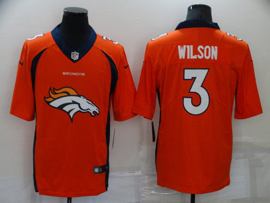Men's Denver Broncos Russell Wilson #3 Orange Player Jersey1