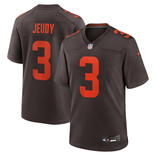 Cleveland Browns Jerry Jeudy Brown Alpha Dawg Game Jersey
