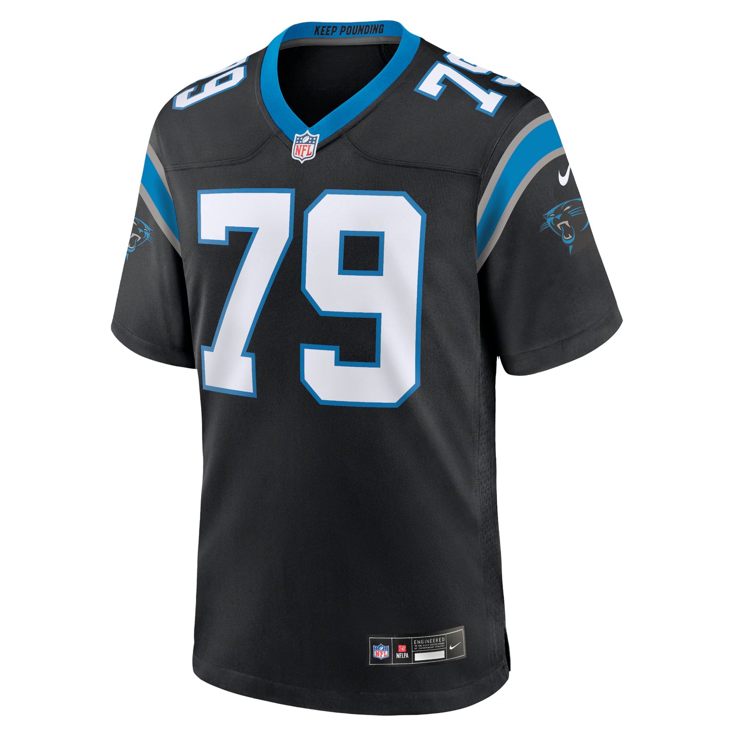 Carolina Panthers Ikem Ekwonu Black Game Jersey
