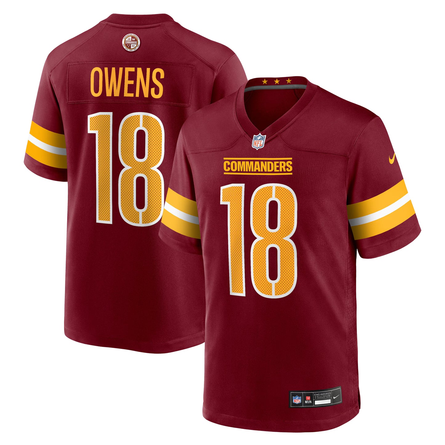 Washington Commanders Tyler Owens Burgundy Team Game Jersey