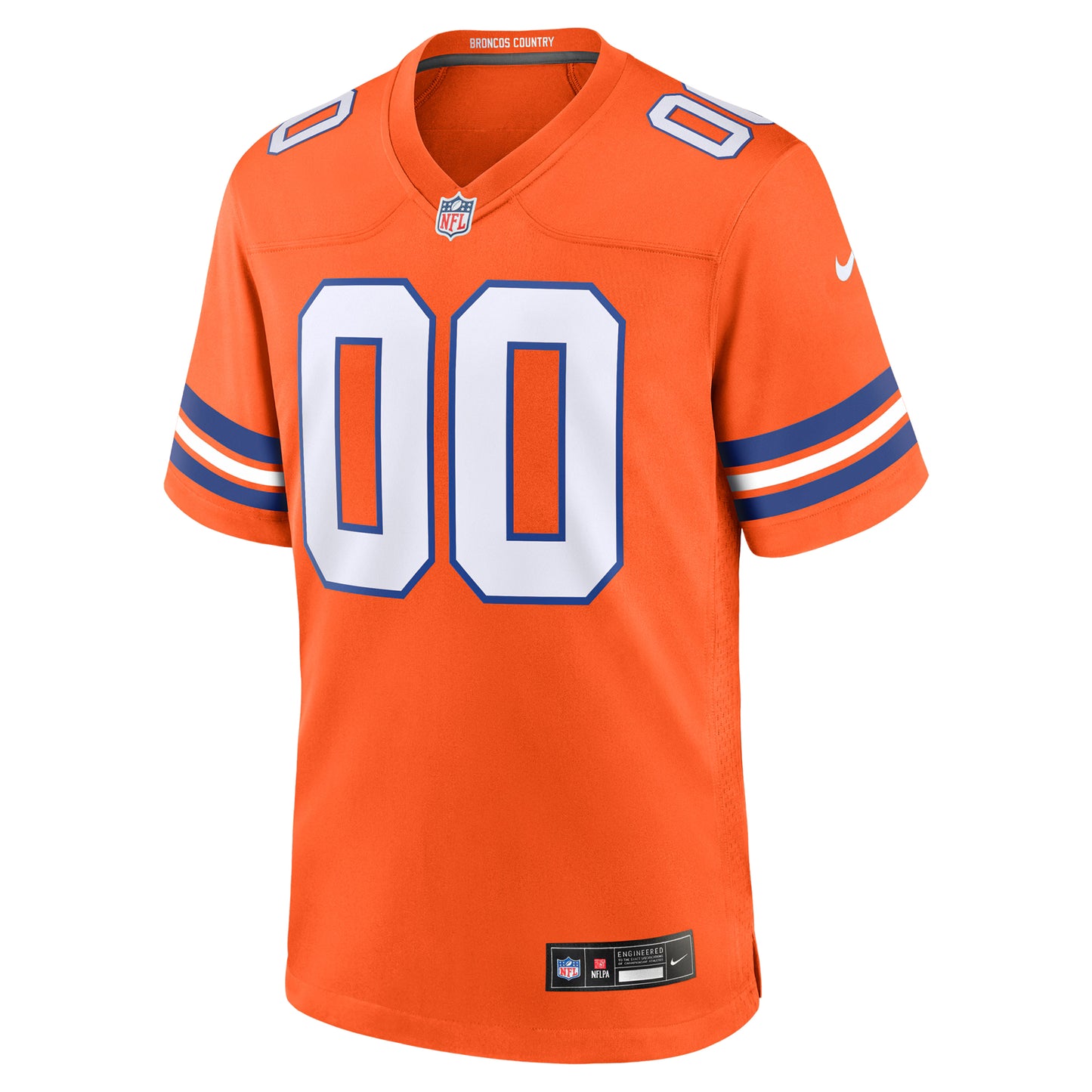 Denver Broncos Orange Mile High Collection 1977 Throwback Custom Game Jersey