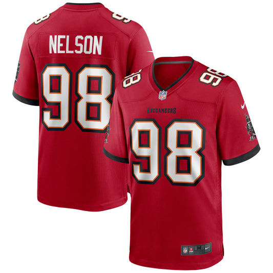Tampa Bay Buccaneers Anthony Nelson Red Game Jersey