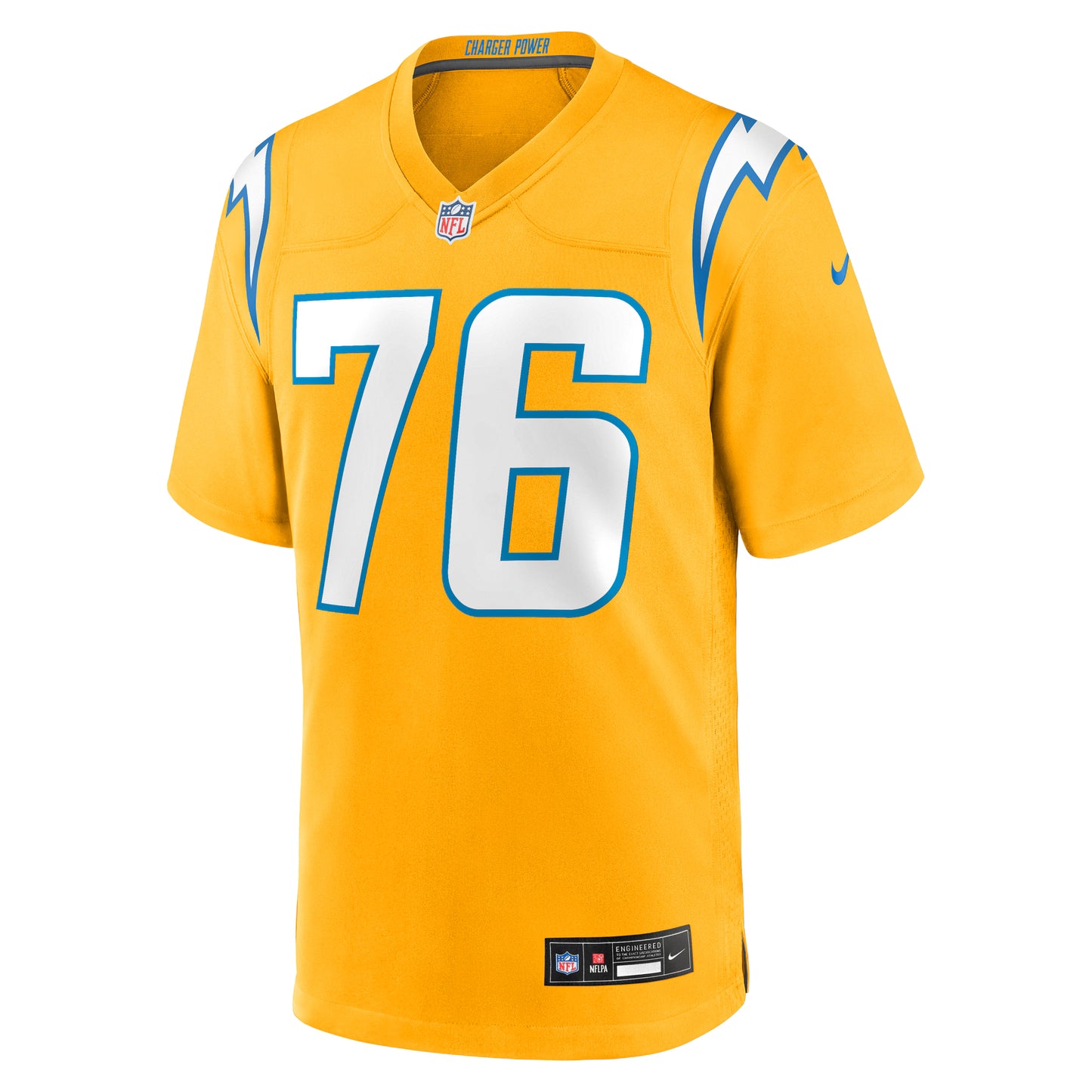 Los Angeles Chargers Joe Alt Gold Alternate Charger Power Game Player Jersey