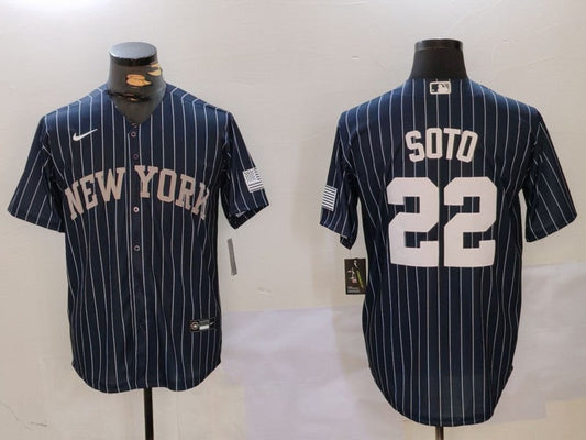 Men's New York Yankees Juan Soto #22 Navy Player Jersey1