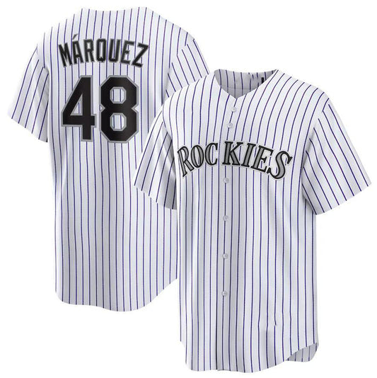 Colorado Rockies #48 Germn Mrquez White Home Replica Player Name Jersey Baseball Jerseys