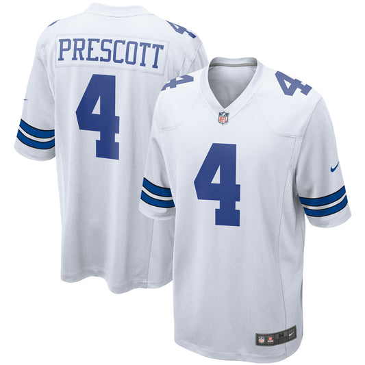 Dallas Cowboys Dak Prescott White Game Team Jersey