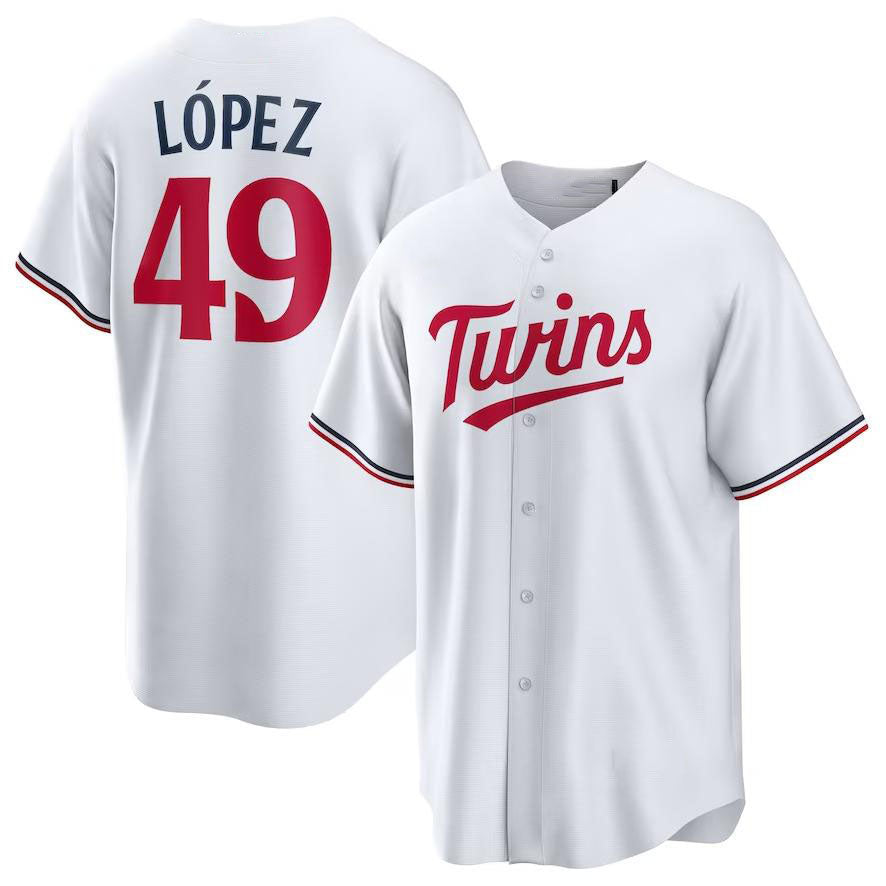Minnesota Twins #49 Pablo L?pez White Home Limited Player Baseball Jersey