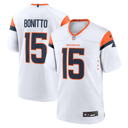 Denver Broncos Nik Bonitto White Game Jersey