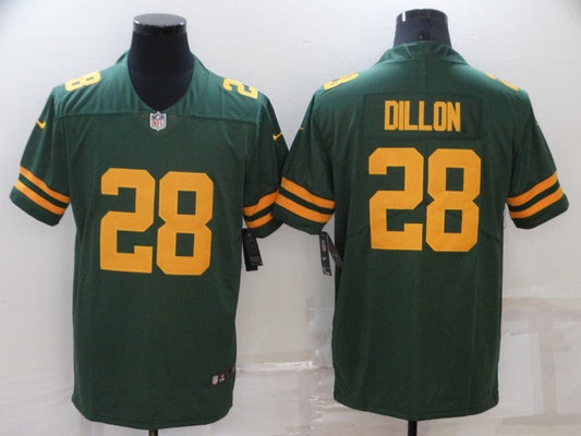 Men's Green Bay Packers AJ Dillon #28 Green Game Player Jersey1