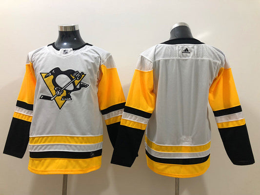 Men's Pittsburgh Penguins White Away Authentic Blank Jersey1