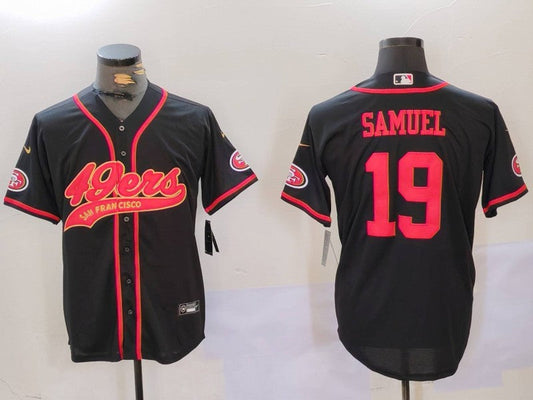 Men's San Francisco 49ers Deebo Samuel #19 Black Game Player jersey