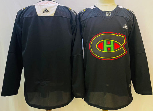 Men's Montreal Canadiens Black Blank jersey