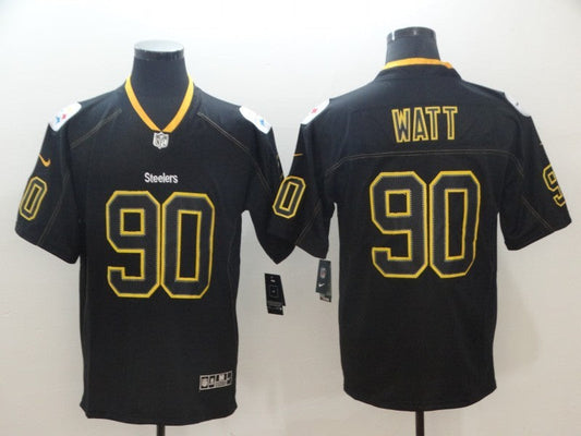 Men's Pittsburgh Steelers T.J. Watt #90 Black Alternate Game Jersey1