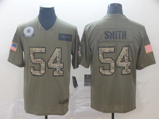 Men's Dallas Cowboys Jaylon Smith #54 Brown Player Game Jersey1