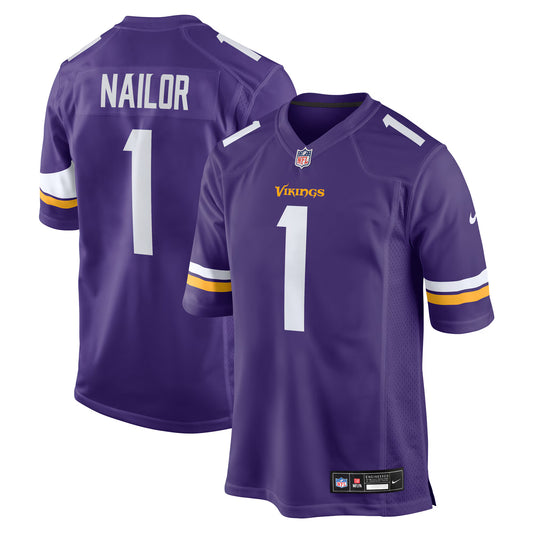Minnesota Vikings Jalen Nailor Purple Team Game Jersey