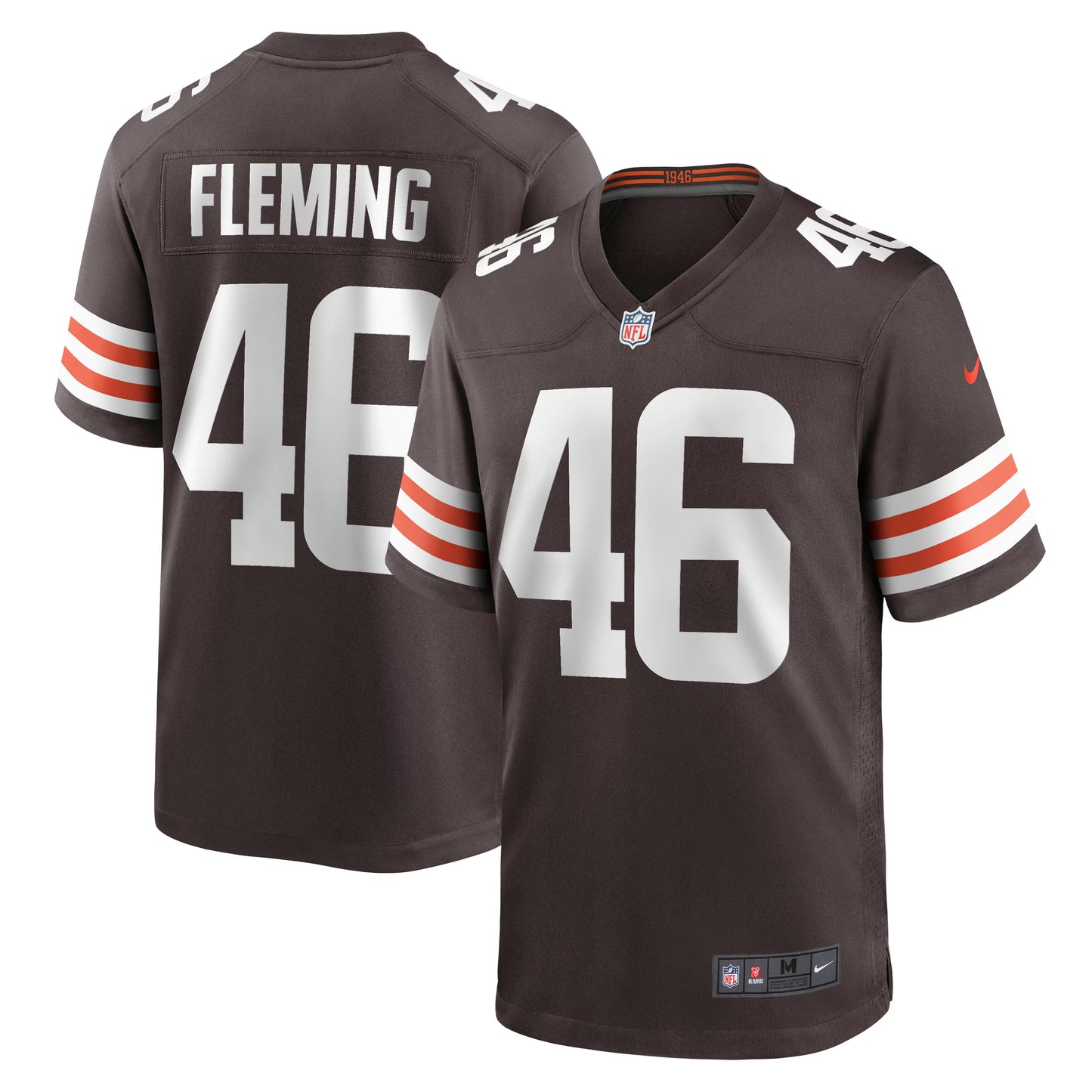Cleveland Browns Don Fleming Brown Retired Player Jersey