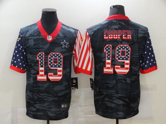 Men's Dallas Cowboys Amari Cooper #19 Gray Camouflage Game Player Jersey1