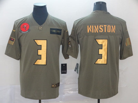 Men's Tampa Bay Buccaneers Jameis Winston #3 Brown Game Player Jersey1