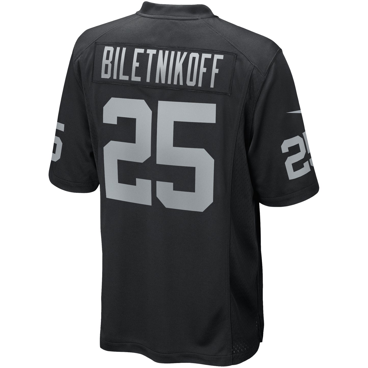 Las Vegas Raiders Fred Biletnikoff Black Game Retired Player Jersey
