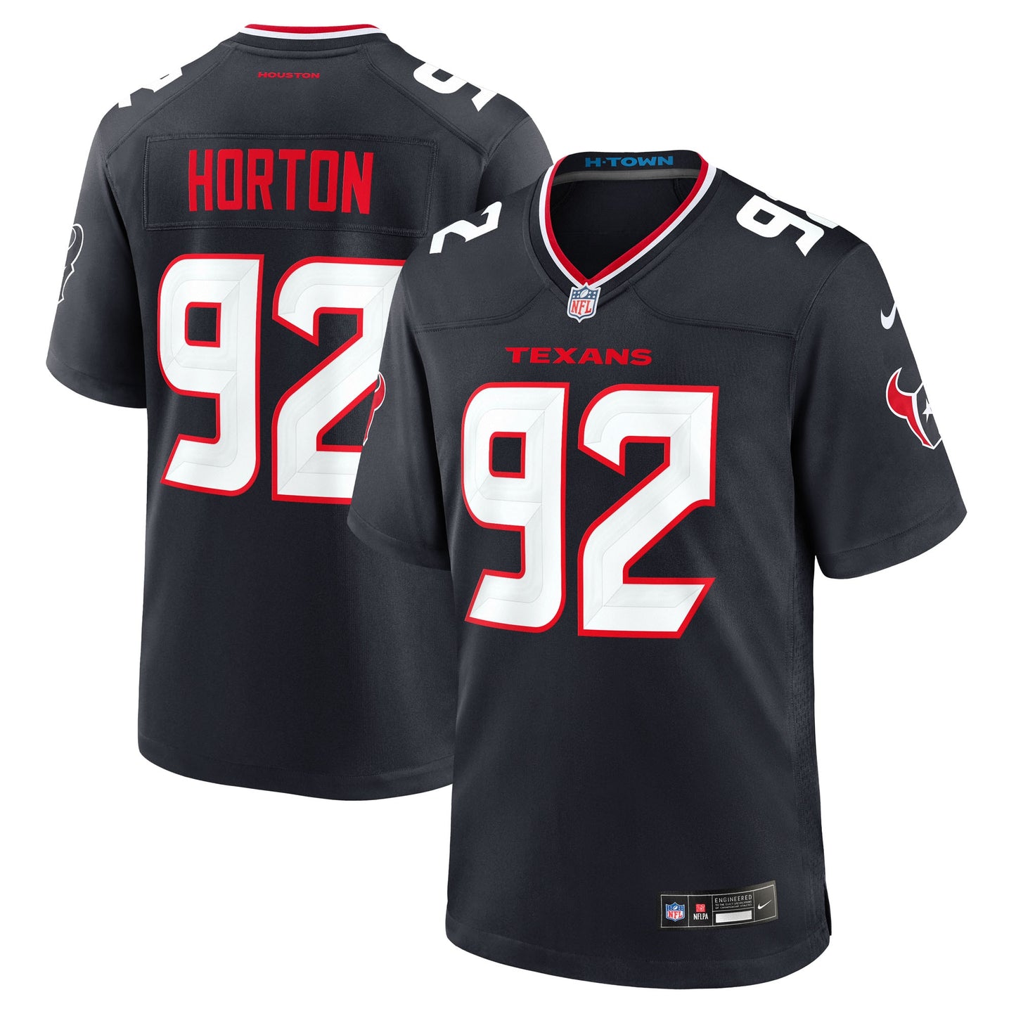 Houston Texans Dylan Horton Navy Team Game Jersey