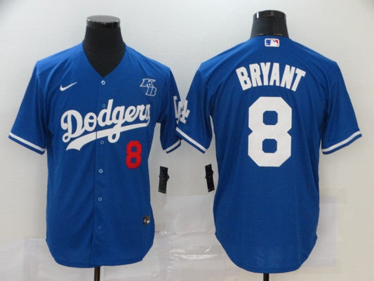 Men's Los Angeles Dodgers Kobe Bryant #8 Blue Replica Baseball Jersey1