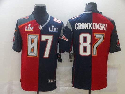 Men's Tampa Bay Buccaneers Rob Gronkowski #87 Red/Blue Game Jersey1