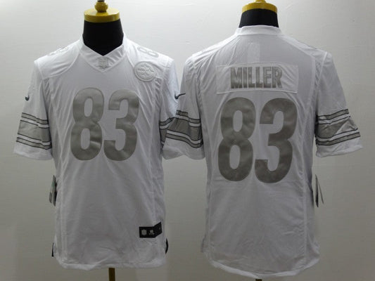 Men's Pittsburgh Steelers Heath Miller #83 White Game Jersey1