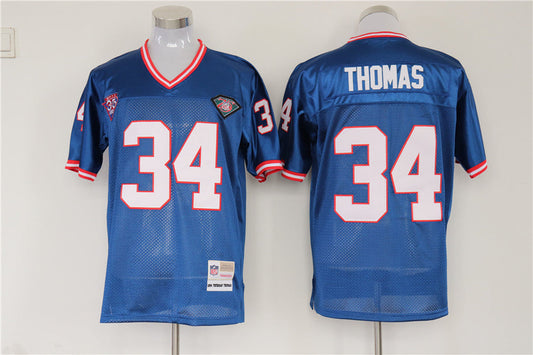 Men's Buffalo Bills Thurman Thomas Mitchell & Ness Blue Legacy Replica Player Jersey1