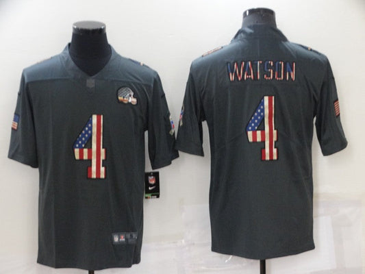 Men's Cleveland Browns Deshaun Watson #4 Black Player Jersey1