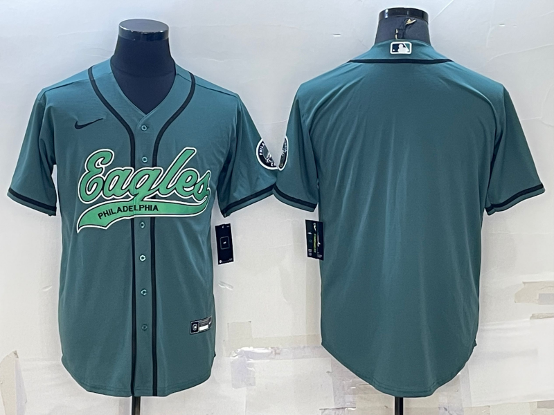 Men's Philadelphia Eagles Midnight Green Blank Jersey1