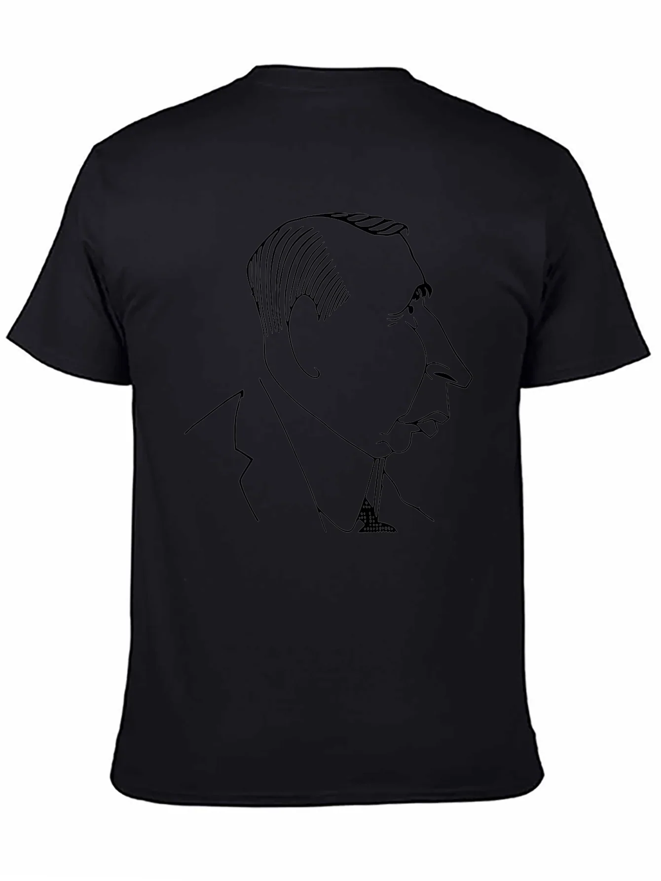 Caricature Silhouette Black T-Shirt