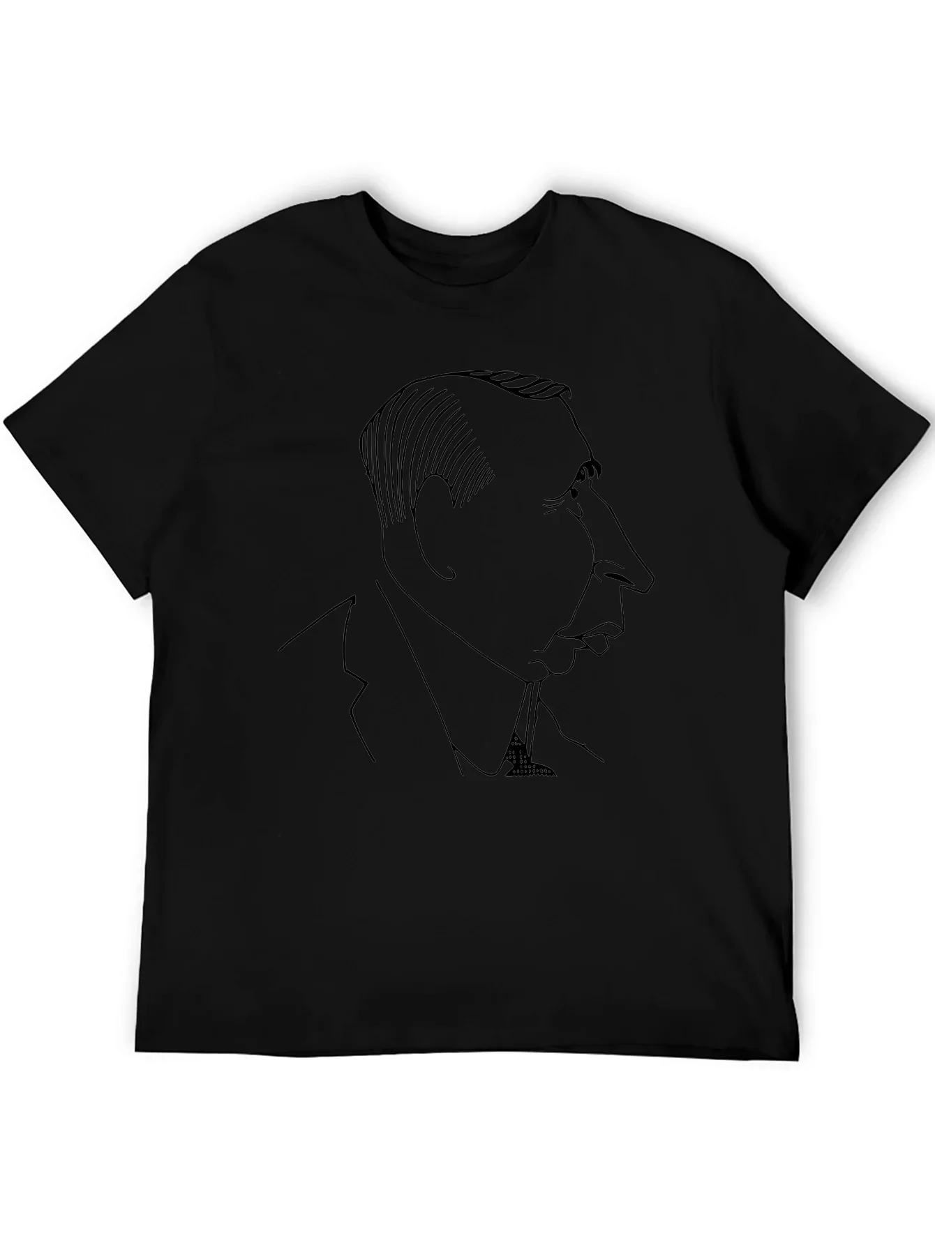 Caricature Silhouette Black T-Shirt
