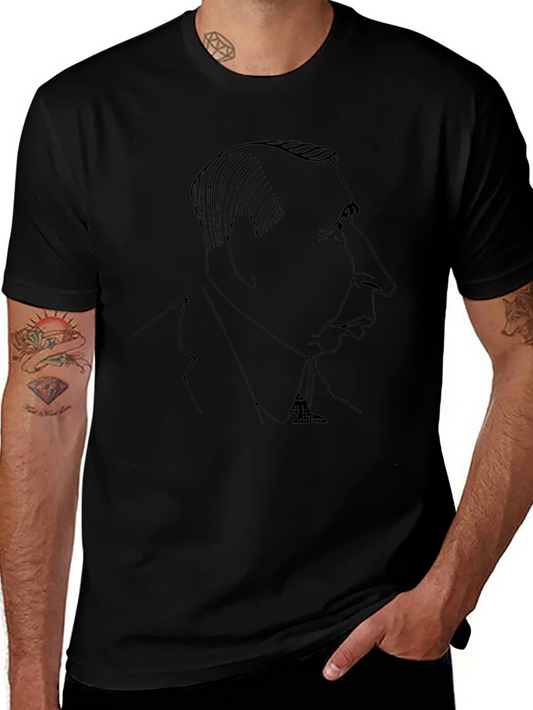Caricature Silhouette Black T-Shirt