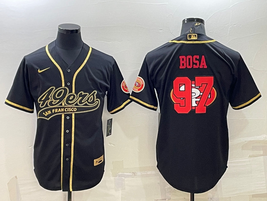 Men's San Francisco 49ers Nick Bosa #97 Black Player Jersey1 Joint Edition