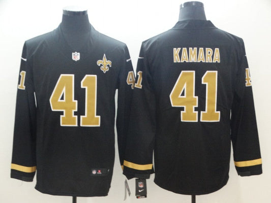 Men's New Orleans Saints #41 Alvin Kamara Black Alternate Game Jersey1