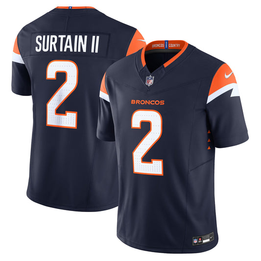 Denver Broncos Patrick Surtain II Navy Mile High Collection Vapor F.U.S.E. Limited Jersey