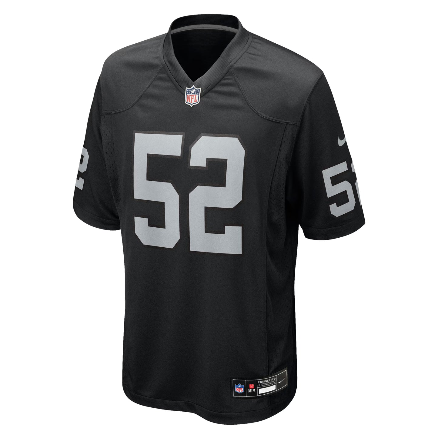 Las Vegas Raiders Elandon Roberts Black Team Game Jersey