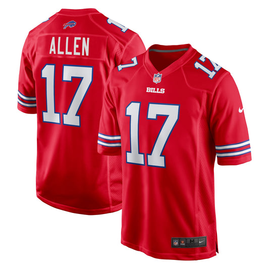 Buffalo Bills Josh Allen Red Alternate Game Jersey