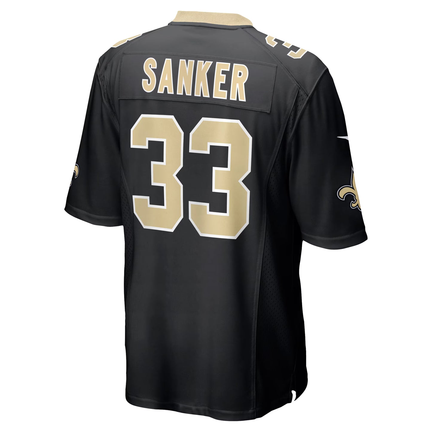 New Orleans Saints Jonas Sanker Black Team Game Jersey