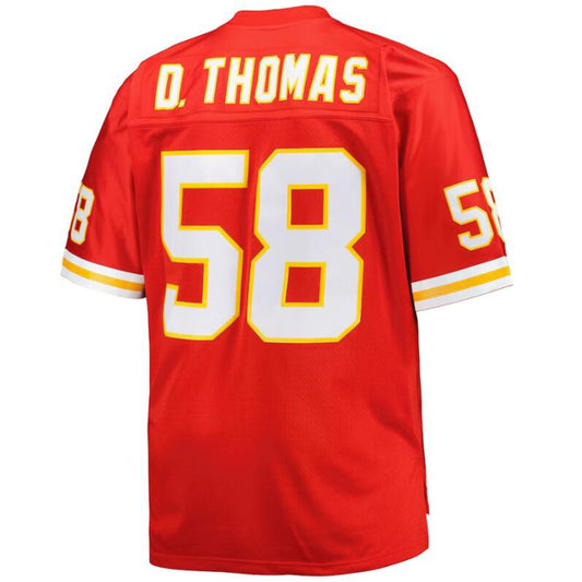 KC.Chiefs #58 Derrick Thomas  Red Big & Tall 1994 Retired Player Replica Jersey