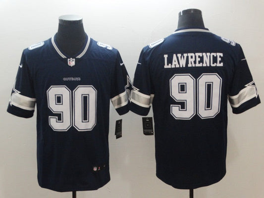 Men's Dallas Cowboys DeMarcus Lawrence #90 Navy Game Player Jersey1